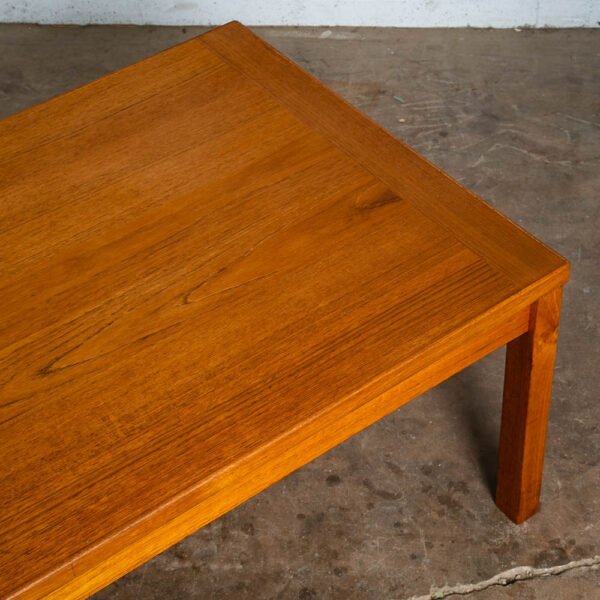 Mid Century Danish Modern Coffee Table Rectangular Surfboard Teak Denmark Mcm - Image 7