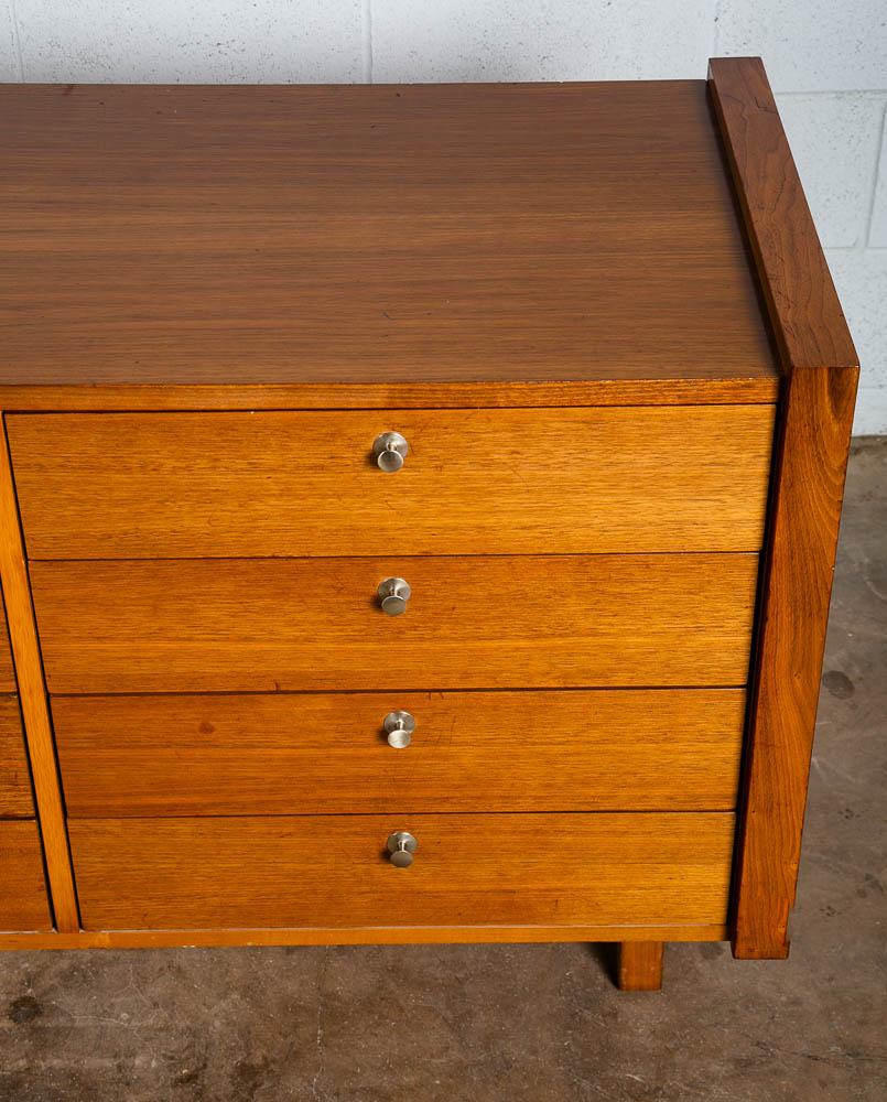 Mid Century Modern Dresser Credenza 8 Drawer Brown Saltman Walnut John Keal Mcm - Image 10