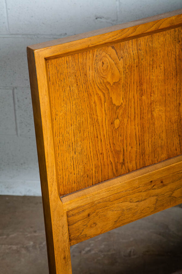 Mid Century Modern Headboard Bed Frame Full Drexel Index Size Mcm Oak Brown Mcm - Image 6