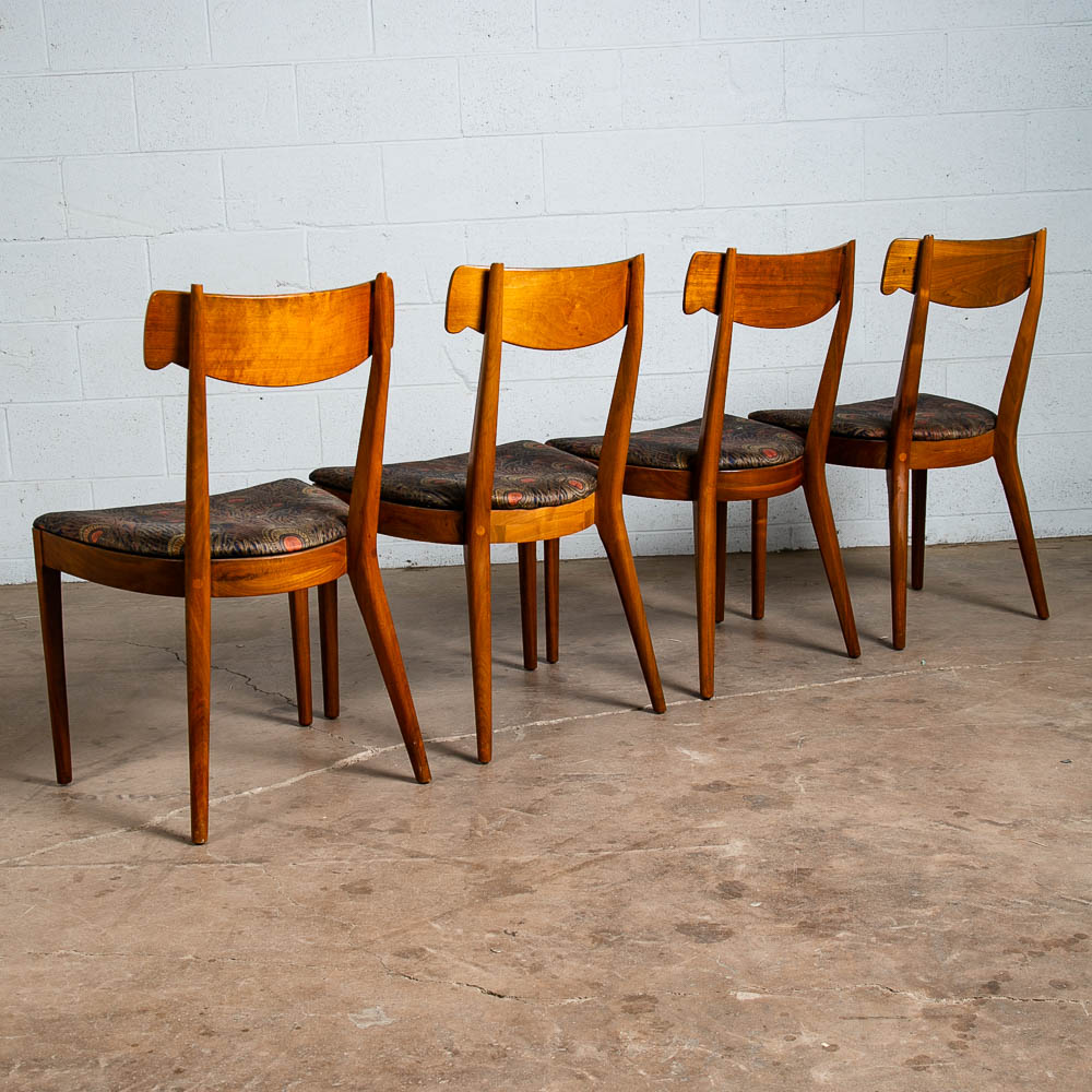 Mid Century Modern Dining Chairs 4 Drexel Declaration Kipp Stewart Seat Vintage - Image 2