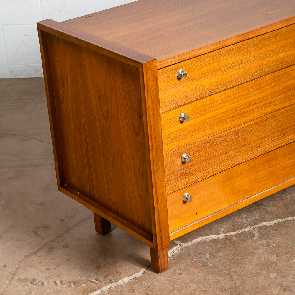 Mid Century Modern Dresser Credenza 8 Drawer Brown Saltman Walnut John Keal Mcm - Image 11