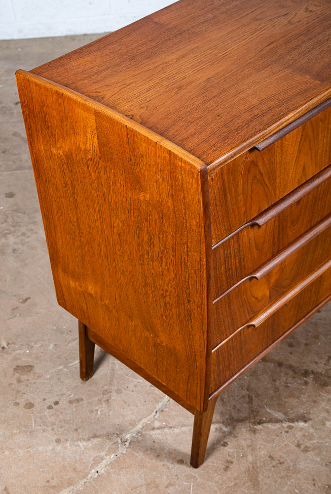 Mid Century Danish Modern Desk Vanity Office Teak 6 Drawer Vintage Denmark - Image 12