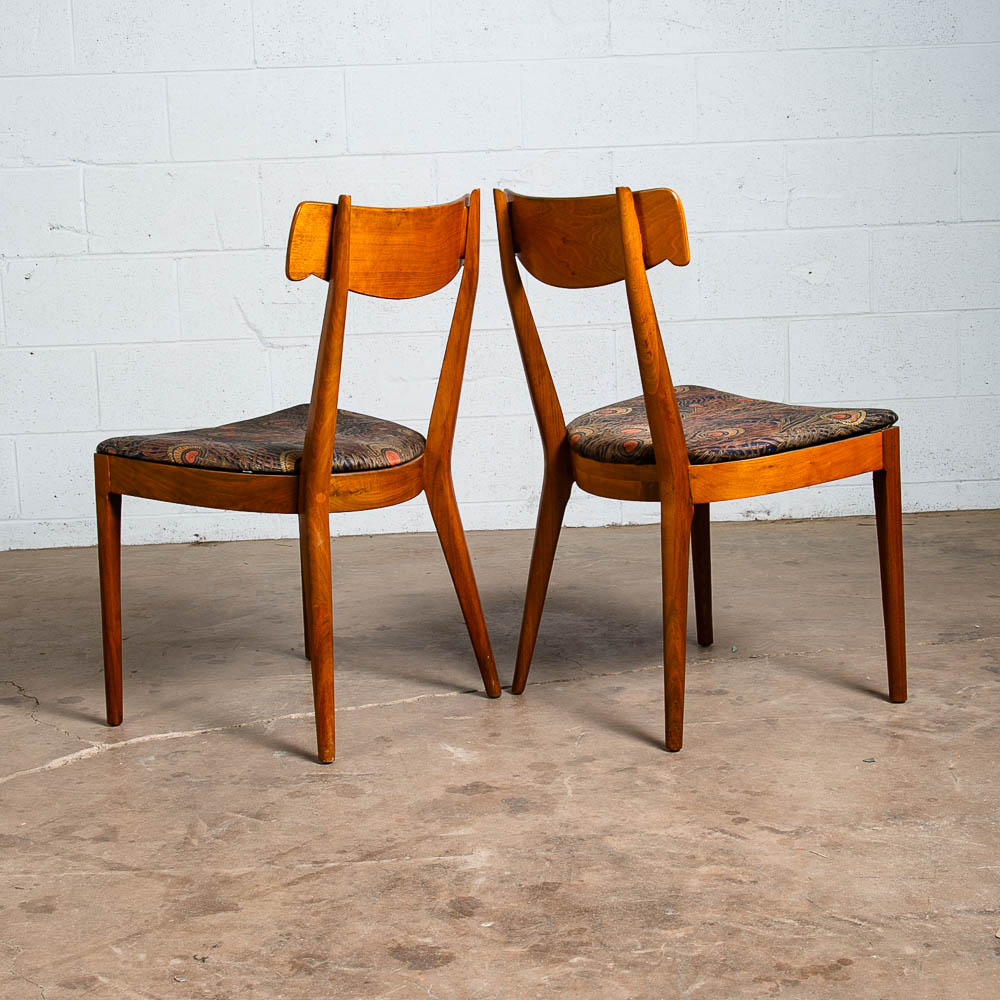Mid Century Modern Dining Chairs 4 Drexel Declaration Kipp Stewart Seat Vintage - Image 5