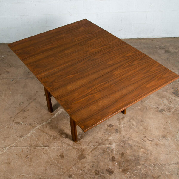 Mid Century Modern Dining Table Drexel Declaration Drop Leaf Walnut Kipp Stewart - Image 2