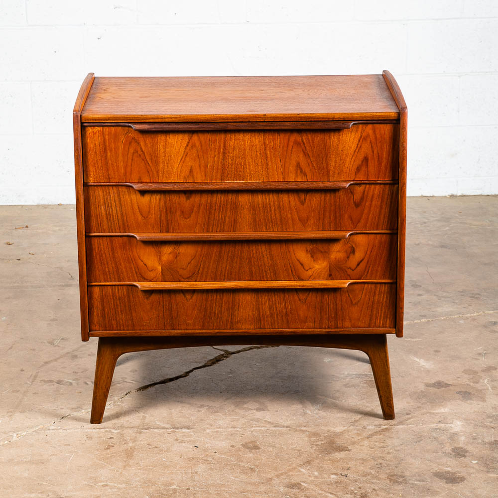 Mid Century Danish Modern Desk Vanity Office Teak 6 Drawer Vintage Denmark - Image 8