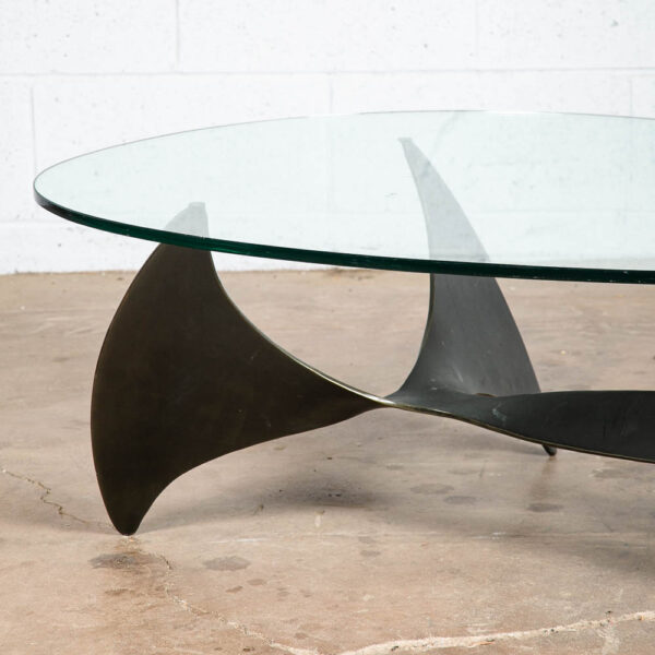 Mid Century Modern Coffee Table Bronze Glass Sculptural Oval Knut Hesterberg Mcm - Image 10