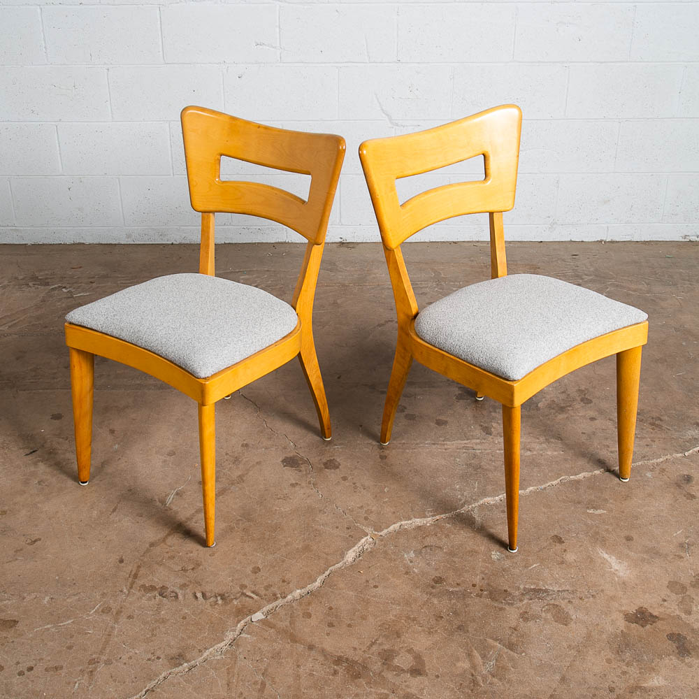 Mid Century Modern Dining Chairs Set 6 Heywood Wakefield Dog bone Armchair - Image 4