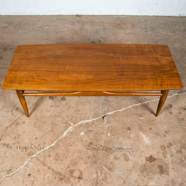 Mid Century Modern Coffee Table Surfboard Mersman Walnut Vintage Mcm Danish - Image 2