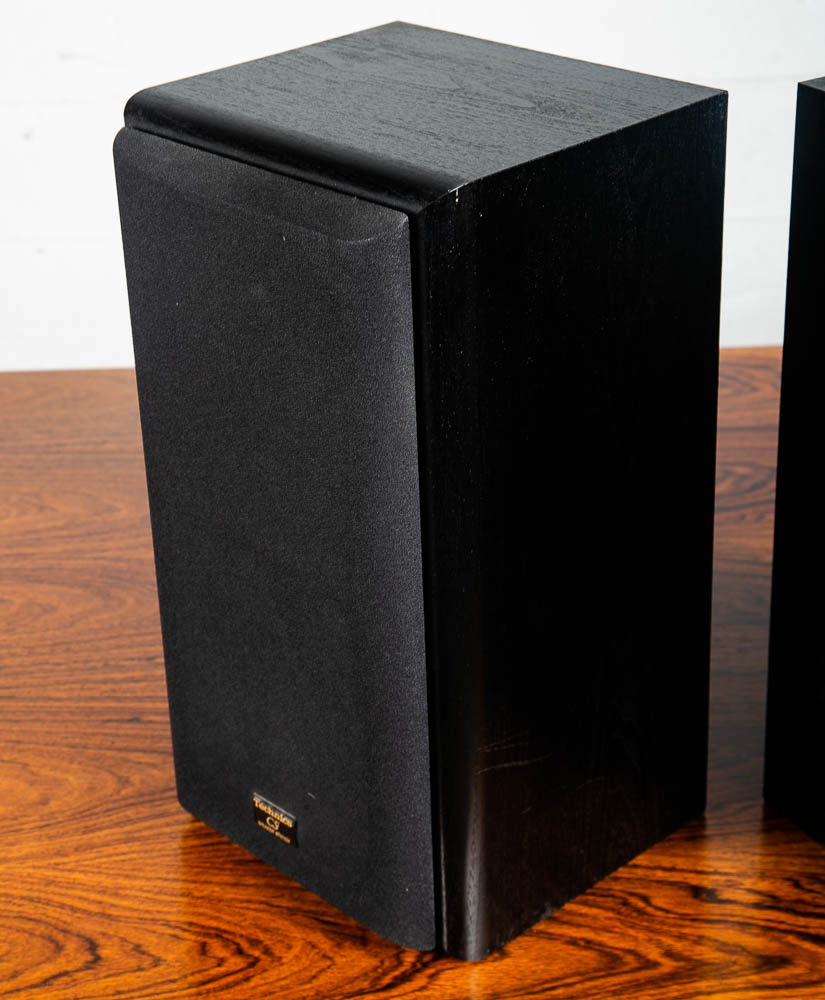 Mid Century Modern Vintage Speakers Technics SB-CS65 92-98 Pair Black Set AS IS - Image 7