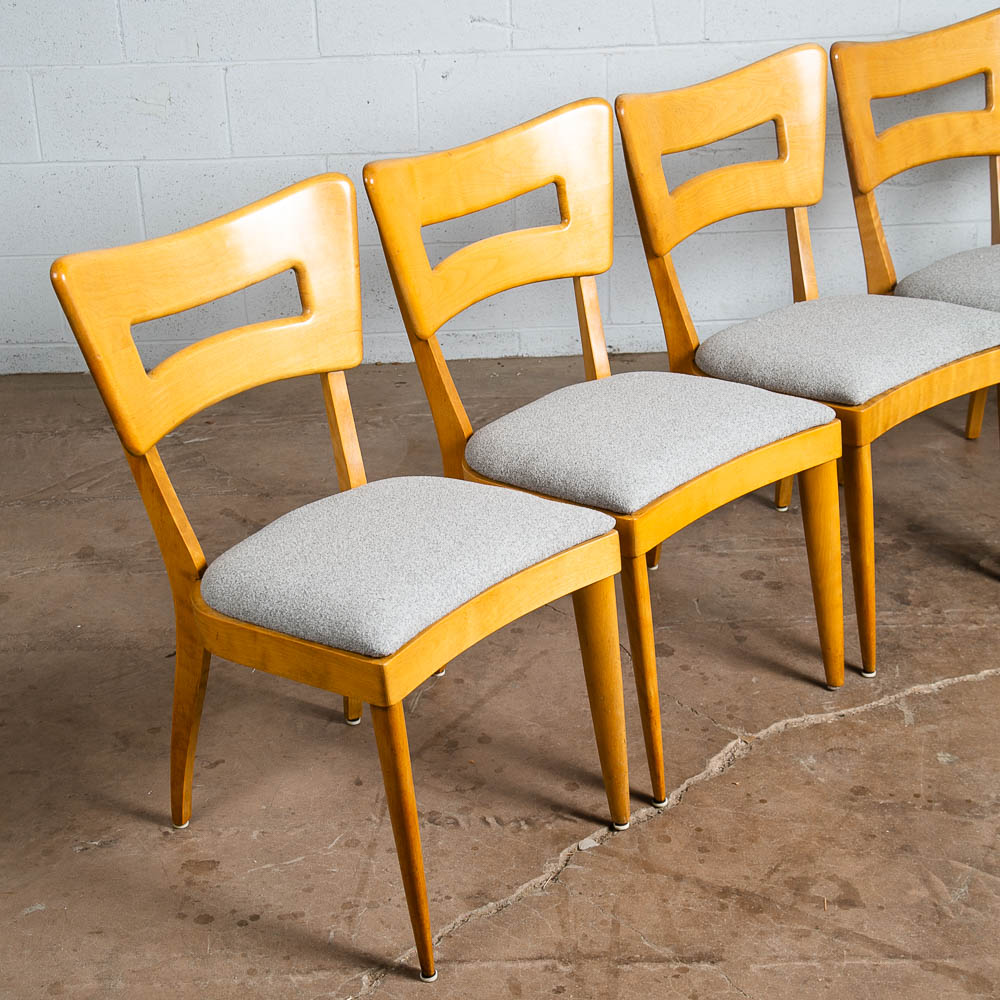 Mid Century Modern Dining Chairs Set 6 Heywood Wakefield Dog bone Armchair - Image 7