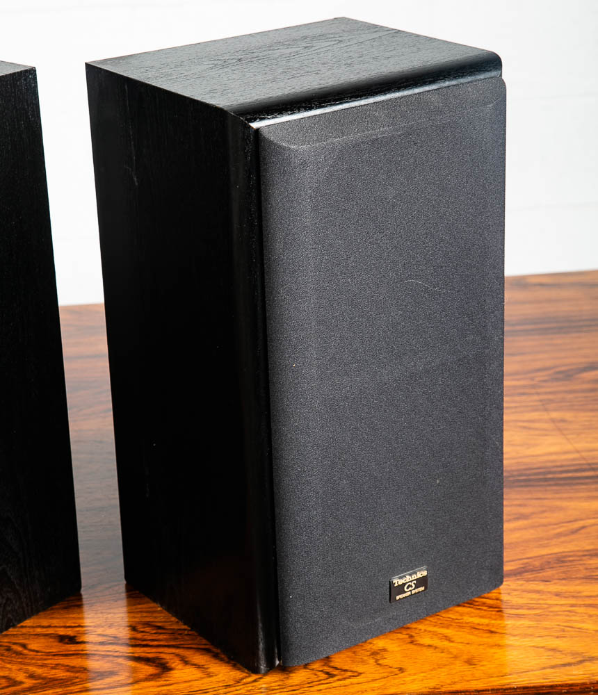 Mid Century Modern Vintage Speakers Technics SB-CS65 92-98 Pair Black Set AS IS - Image 9