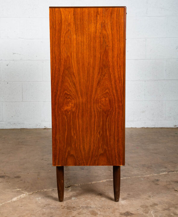 Mid Century Danish Modern Highboy Dresser 6 Drawer Solid Teak Denmark Refinished - Image 5
