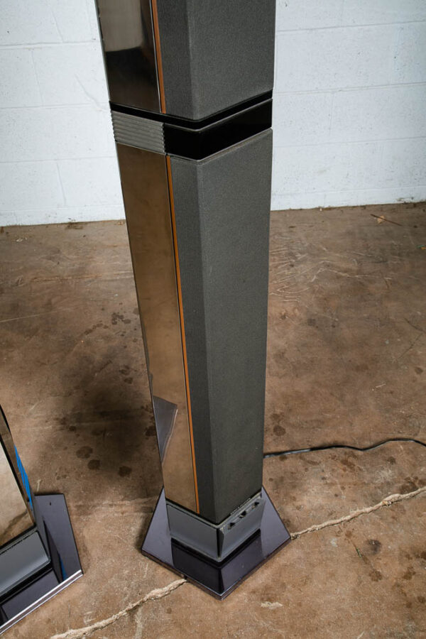 Mid Century Modern Speakers B&o 6633 Bang Olufsen Denmark Penta 3 Tulip Silver - Image 5