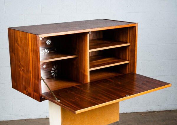 Mid Century Modern Wall Unit Cabinet Teak AEJM Mobler Drop Down Bar Modular Mcm - Image 8