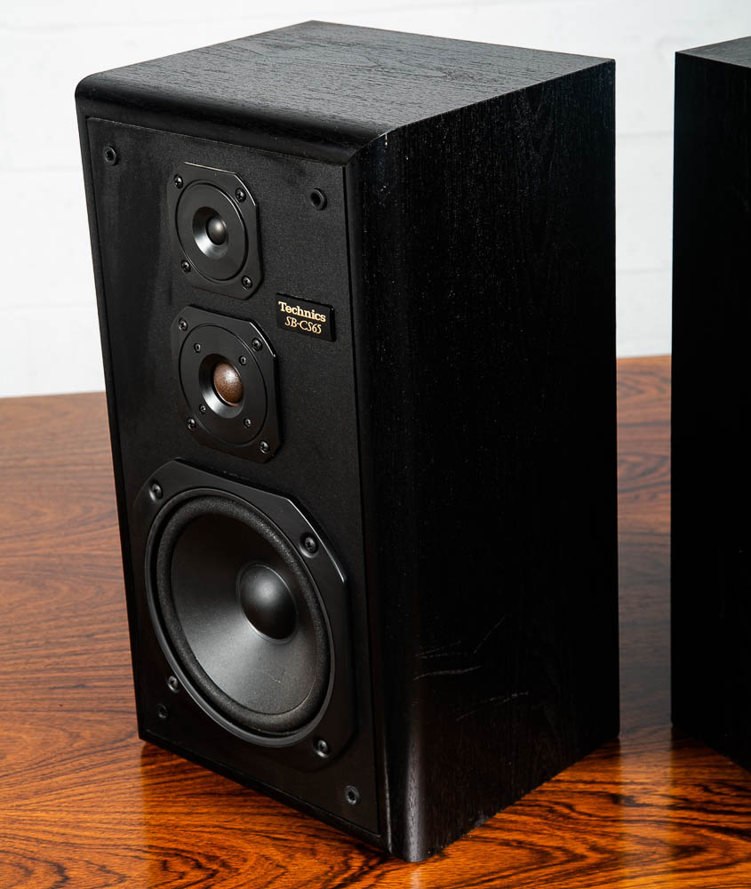 Mid Century Modern Vintage Speakers Technics SB-CS65 92-98 Pair Black Set AS IS - Image 8