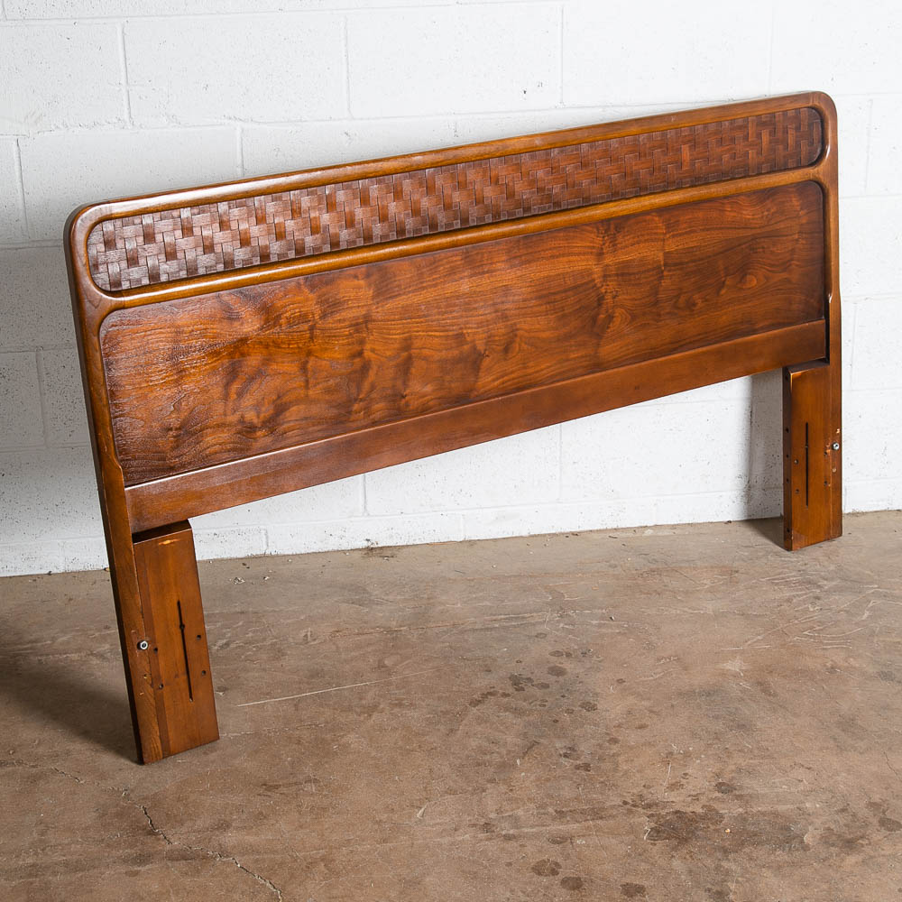 Mid Century Modern Headboard Queen Lane Rhythm Bed Frame Walnut Mcm Danish Wood