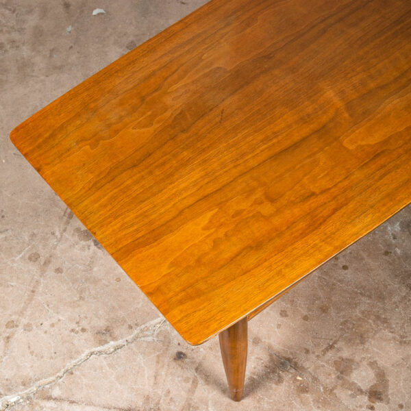 Mid Century Modern Coffee Table Surfboard Mersman Walnut Vintage Mcm Danish - Image 11