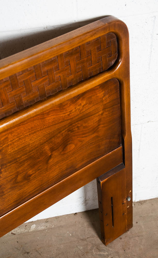 Mid Century Modern Headboard Queen Lane Rhythm Bed Frame Walnut Mcm Danish Wood - Image 7