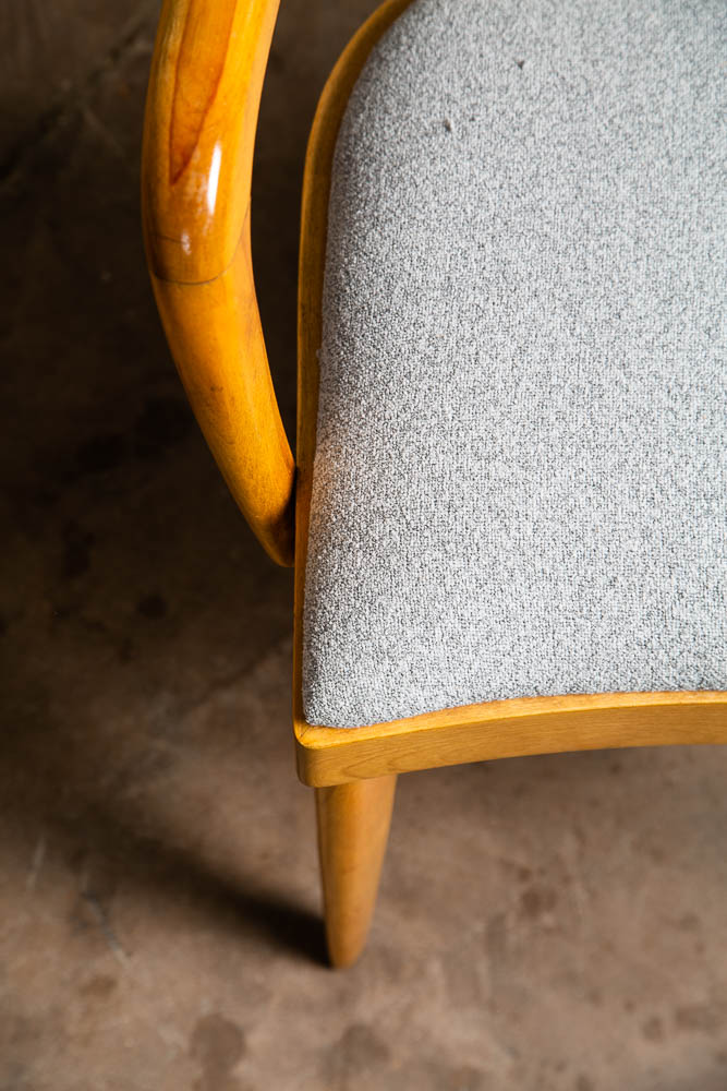 Mid Century Modern Dining Chairs Set 6 Heywood Wakefield Dog bone Armchair - Image 10