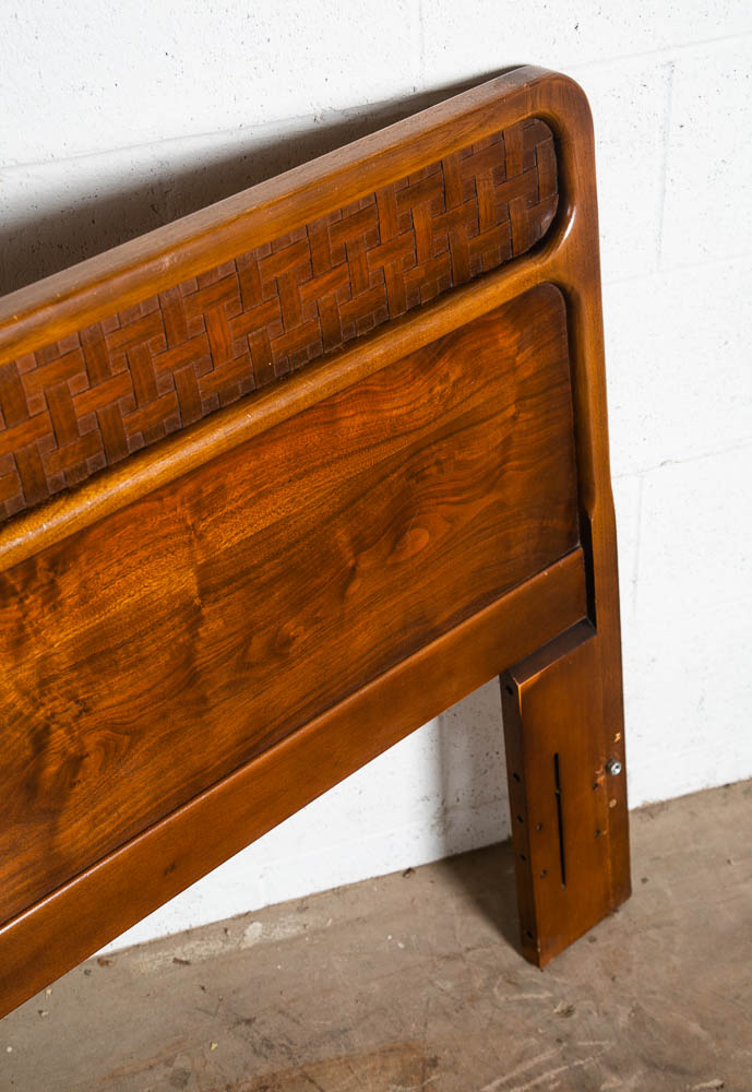 Mid Century Modern Headboard Queen Lane Rhythm Bed Frame Walnut Mcm Danish Wood - Image 6