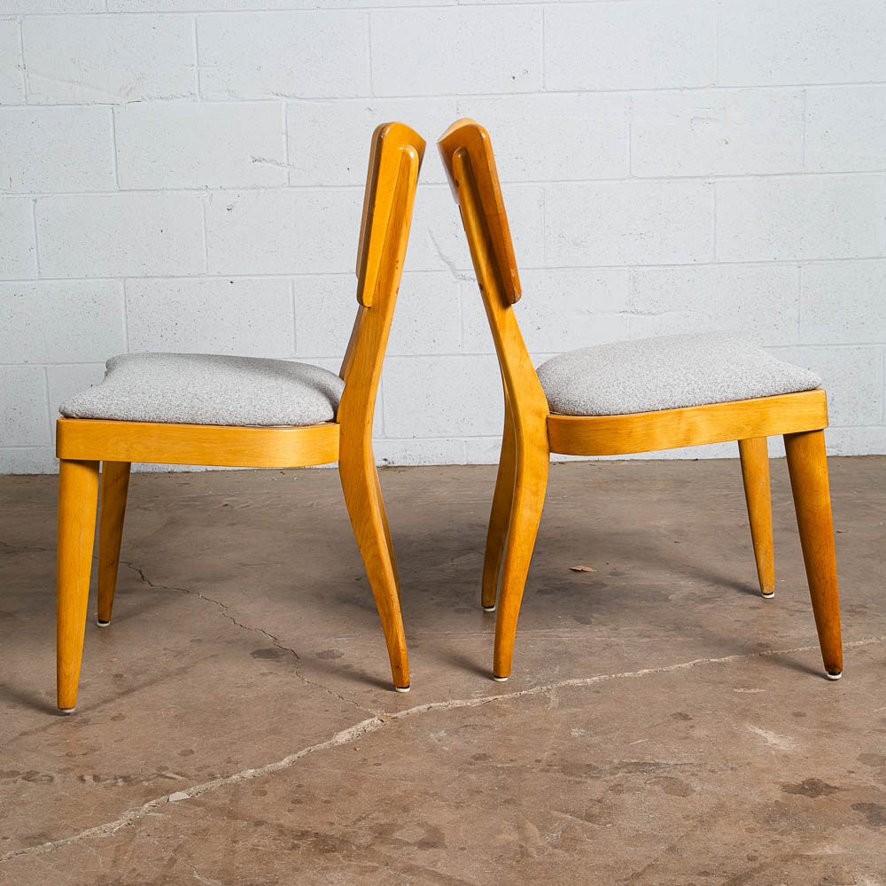 Mid Century Modern Dining Chairs Set 6 Heywood Wakefield Dog bone Armchair - Image 5