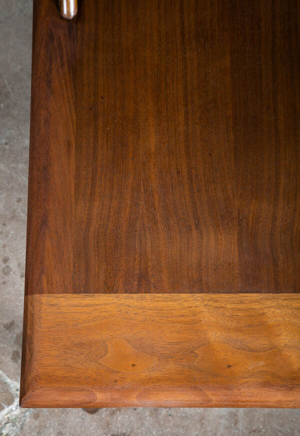 Mid Century Modern End Table Step Up Vintage 2 Tier Solid Walnut Vintage Mcm - Image 9
