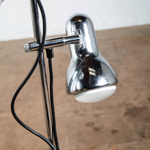 Mid Century Modern Floor Lamp Koch Lowy OMI Lighting 2 light Chrome Silver Mcm M - Image 10