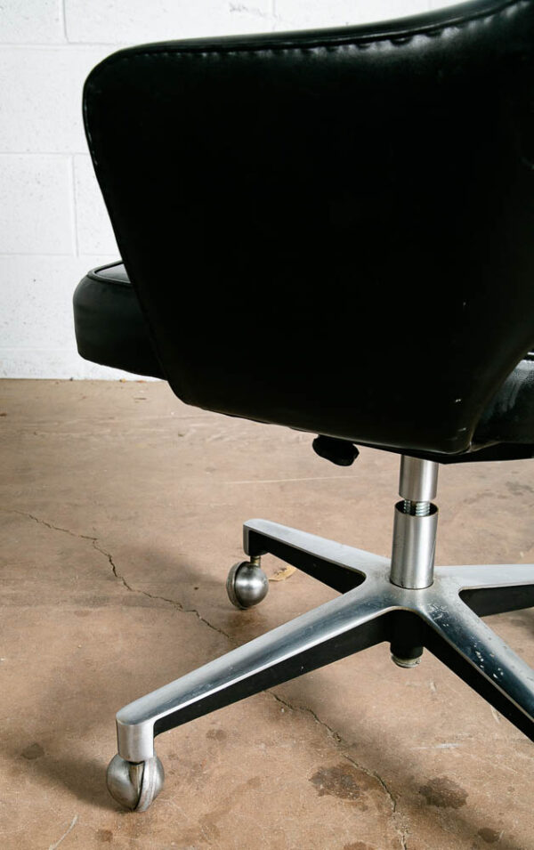 Mid Century Modern Office Chair Swivel Knoll Associates Black Eero Saarinen Mcm - Image 9