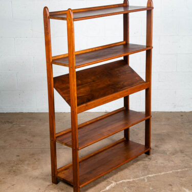 Mid Century Modern Bookshelf Book Shelf Shelving Adjustable Magazine Rack Walnut