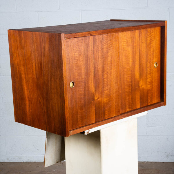 Mid Century Modern Wall Unit Cabinet Teak PS System Mobler Sliding Doors Shelf 2 - Image 5