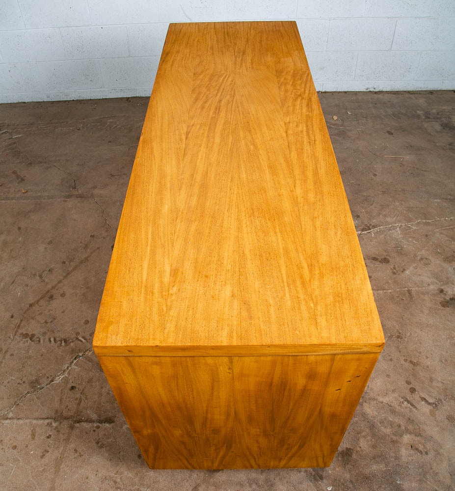 Mid Century Danish Modern Credenza Sideboard Cabinet 3 Drawers Blonde Maple Mcm - Image 5