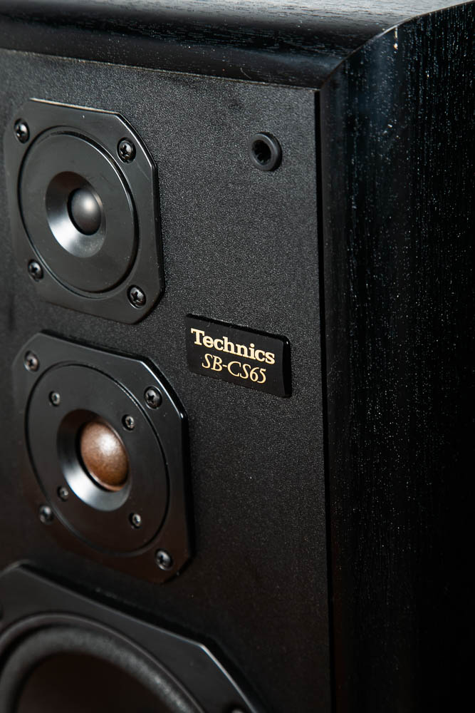 Mid Century Modern Vintage Speakers Technics SB-CS65 92-98 Pair Black Set AS IS - Image 11