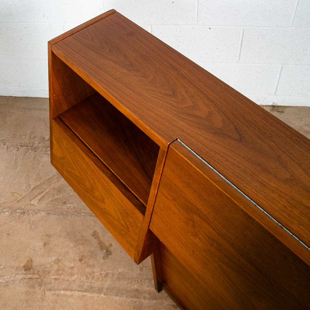 Mid Century Modern Headboard Bed Queen Floating Nightstand Stanley Young Glenn - Image 10