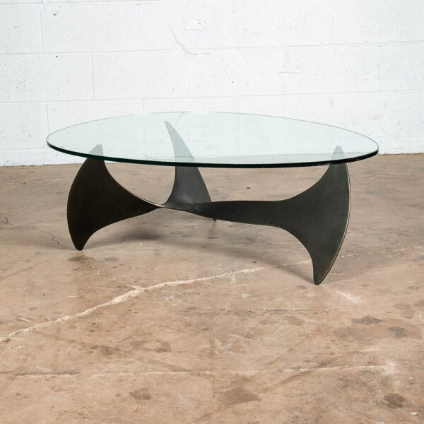 Mid Century Modern Coffee Table Bronze Glass Sculptural Oval Knut Hesterberg Mcm - Image 2