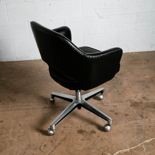 Mid Century Modern Office Chair Swivel Knoll Associates Black Eero Saarinen Mcm - Image 6