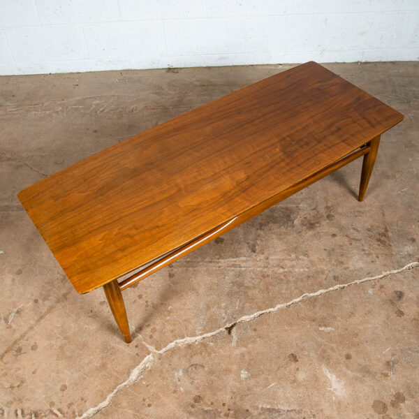 Mid Century Modern Coffee Table Surfboard Mersman Walnut Vintage Mcm Danish