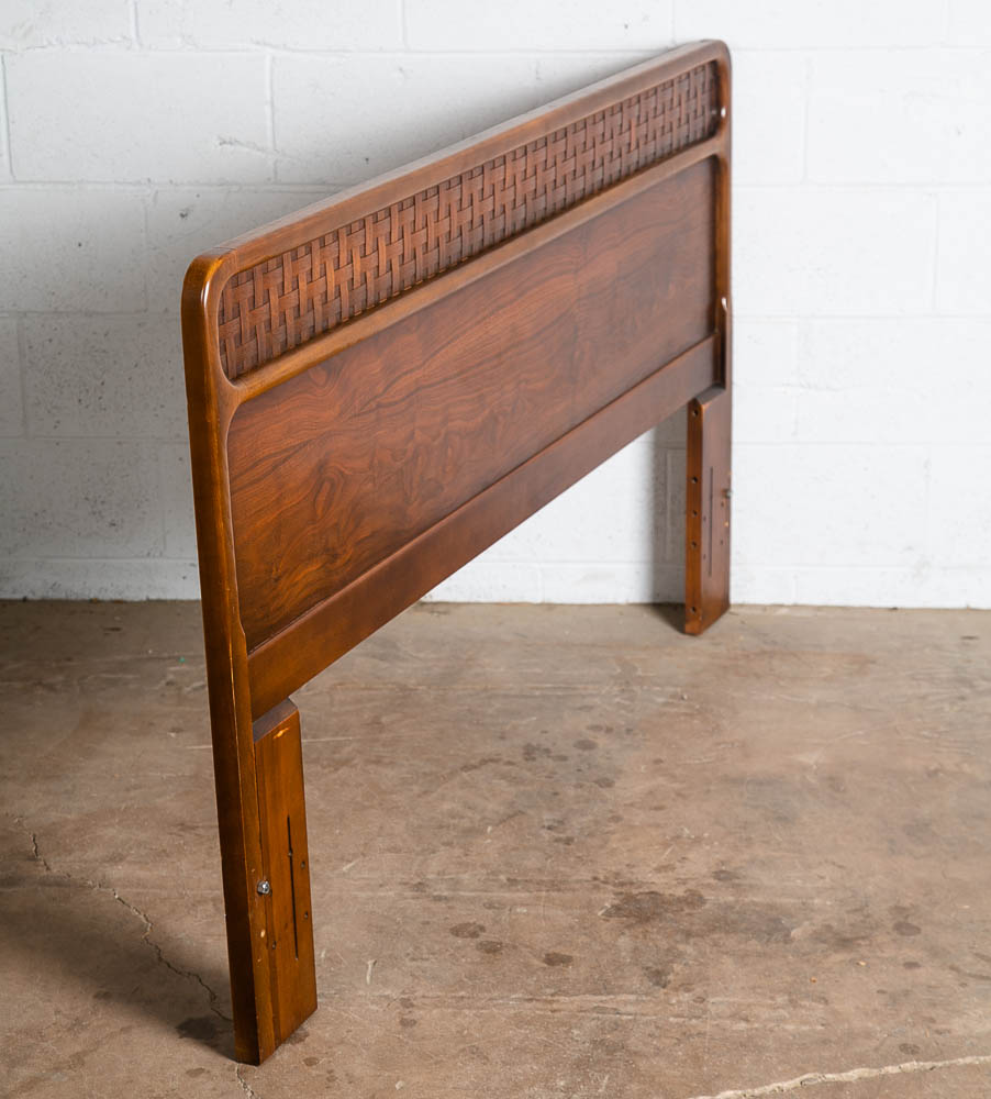 Mid Century Modern Headboard Queen Lane Rhythm Bed Frame Walnut Mcm Danish Wood - Image 3