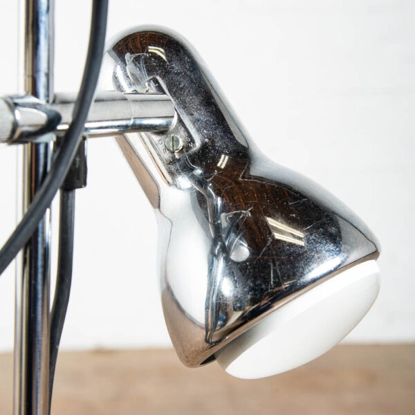 Mid Century Modern Floor Lamp Koch Lowy OMI Lighting 2 light Chrome Silver Mcm M - Image 12