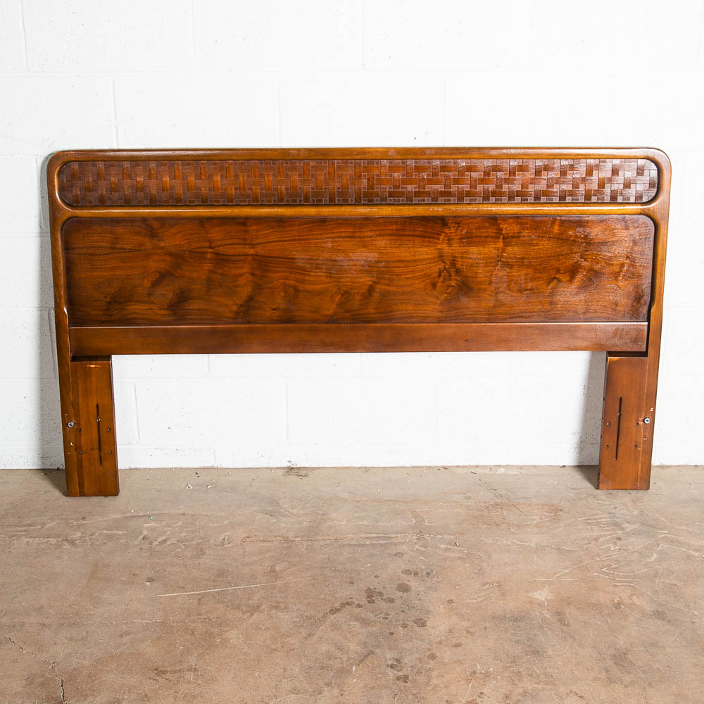 Mid Century Modern Headboard Queen Lane Rhythm Bed Frame Walnut Mcm Danish Wood - Image 2
