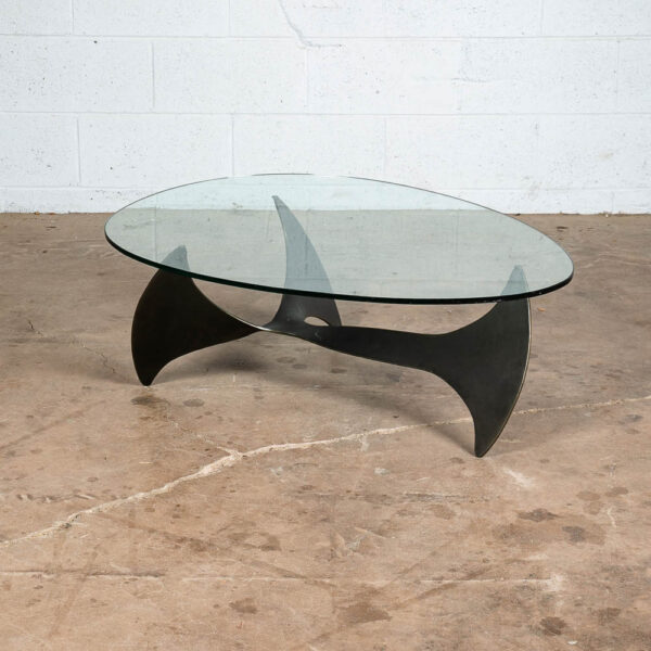 Mid Century Modern Coffee Table Bronze Glass Sculptural Oval Knut Hesterberg Mcm