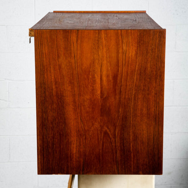 Mid Century Modern Wall Unit Cabinet Teak PS System Mobler Sliding Doors Shelf 2 - Image 4
