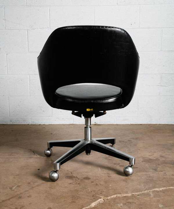 Mid Century Modern Office Chair Swivel Knoll Associates Black Eero Saarinen Mcm - Image 5