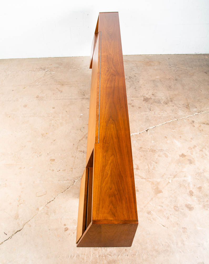 Mid Century Modern Headboard Bed Queen Floating Nightstand Stanley Young Glenn - Image 4