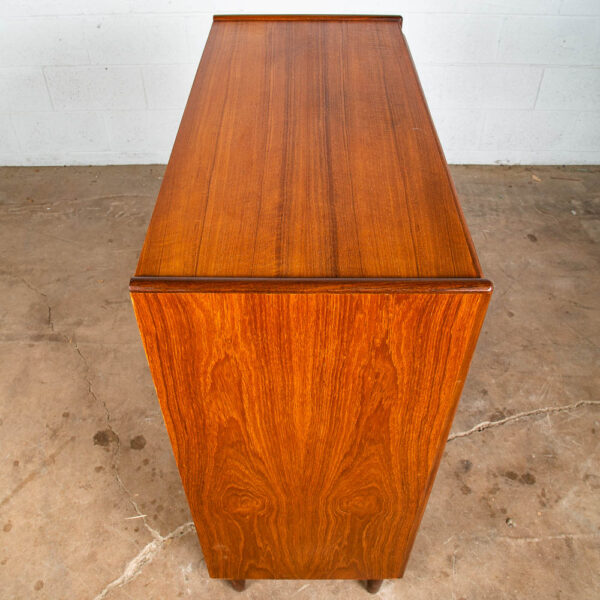 Mid Century Danish Modern Highboy Dresser 6 Drawer Solid Teak Denmark Refinished - Image 6