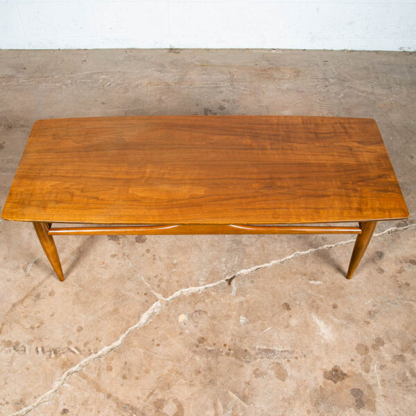 Mid Century Modern Coffee Table Surfboard Mersman Walnut Vintage Mcm Danish - Image 6