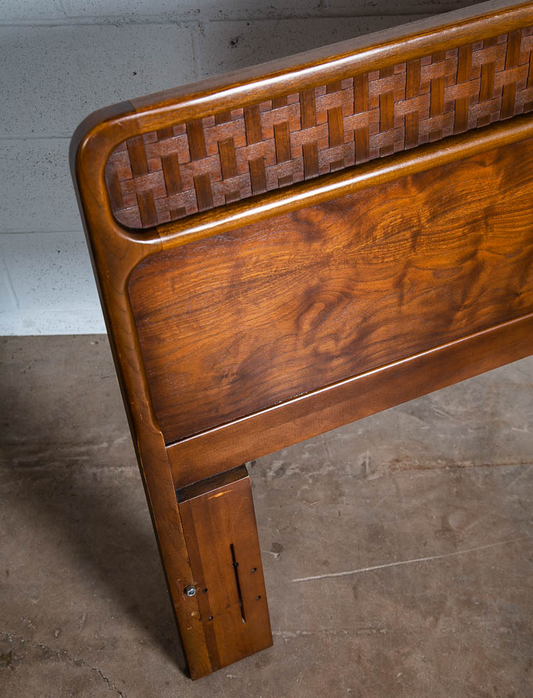 Mid Century Modern Headboard Queen Lane Rhythm Bed Frame Walnut Mcm Danish Wood - Image 5