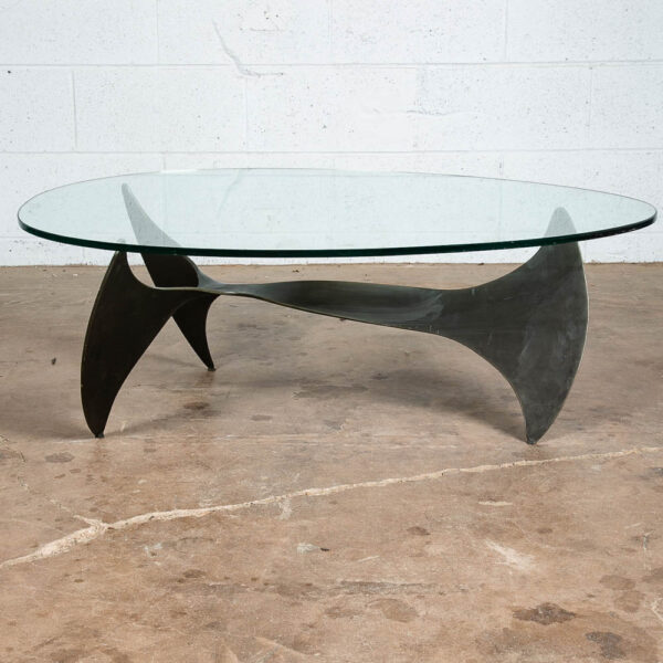 Mid Century Modern Coffee Table Bronze Glass Sculptural Oval Knut Hesterberg Mcm - Image 4