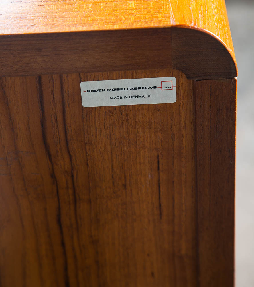Mid Century Danish Modern Dresser Teak Gentlemans Chest Drawers Denmark Kibaek - Image 6