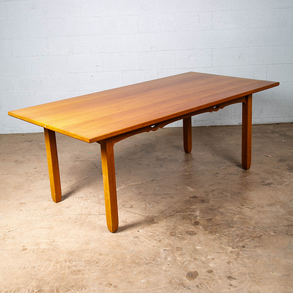 Mid Century Dining Table Solid Cherry Farmhouse Modern Studio Made Vintage Craft - Image 2