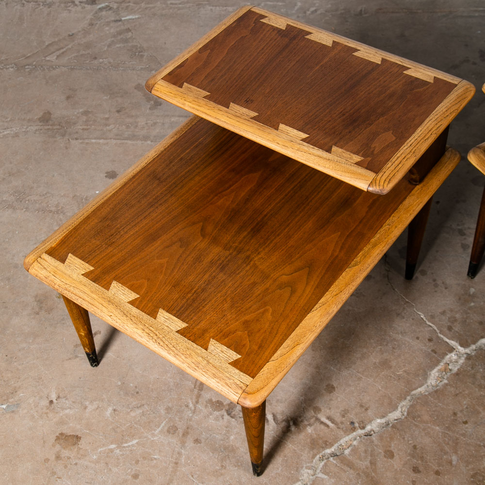 Mid Century Modern End Tables Side Nightstand Pair Lane Acclaim Restored Step Up - Image 6